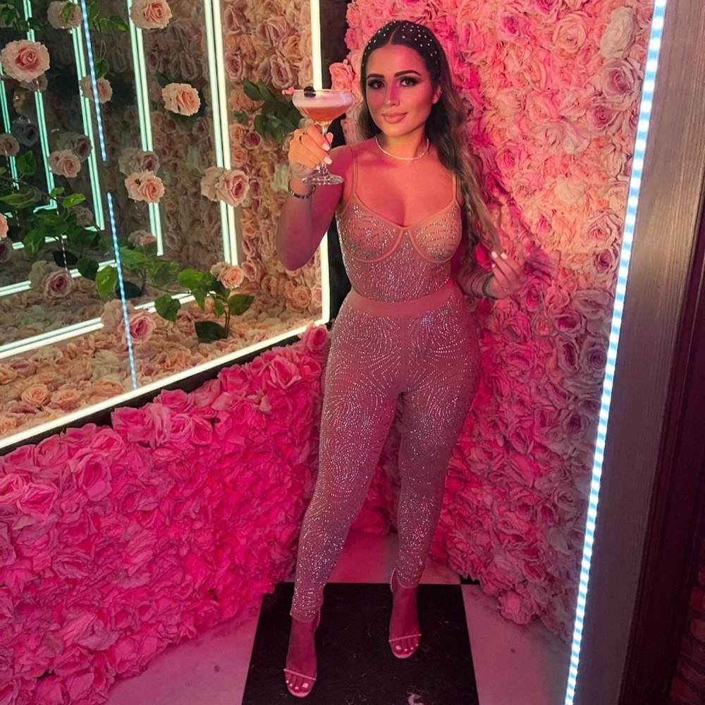 Rhinestone Two Piece Set